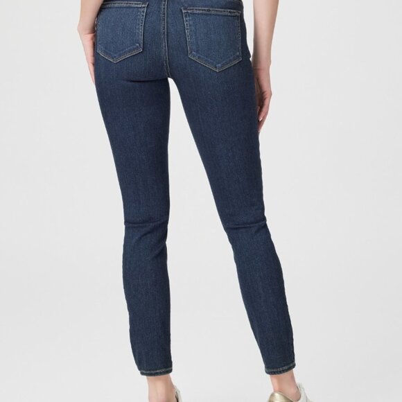 PAIGE Verdugo Ankle- Nottingham Dark Wash Cropped Ankle Skinny Jeans Size 28 - Picture 5 of 11